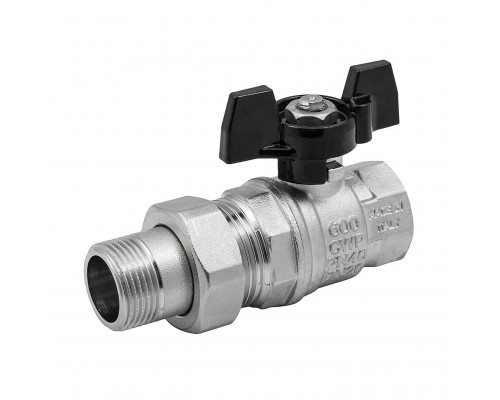 Кран шаровой ELSEN Strong T 1/2 НВ ручка-бабочка с разъемным соединением EV12.3201