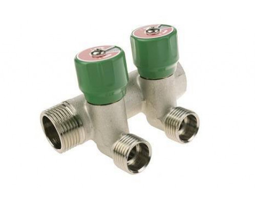 Коллектор модульный ELSEN 3/4 3 контура 1/2 HP ПУ с вентилями латунь EMW03.03