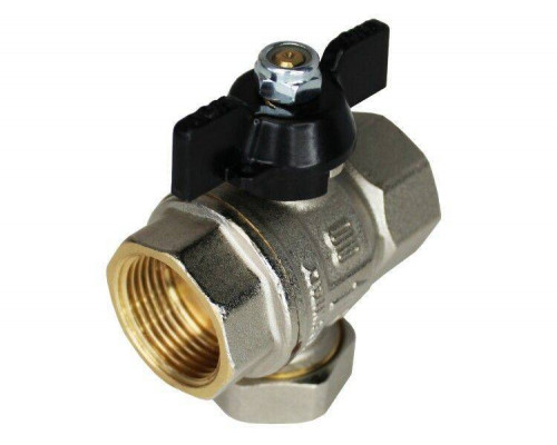 Кран шаровой с фильтром General Fittings 1 ВВ бабочка EV301010